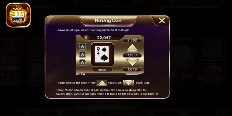 Mẹo chơi mini game trên dưới luôn thắng tại Hitclub